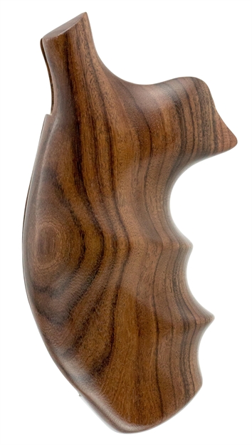 Picture of  Hogue 19300 Fancy Hardwood  Brown Pau Ferro Hardwood With Finger Grooves For S&W K, L Frame With Round Butt