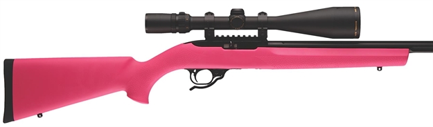 Picture of Hogue 22710 Overmolded  
Rifle Stock Ruger 10/22 With .920" Barrel Diameter Rubber Pink