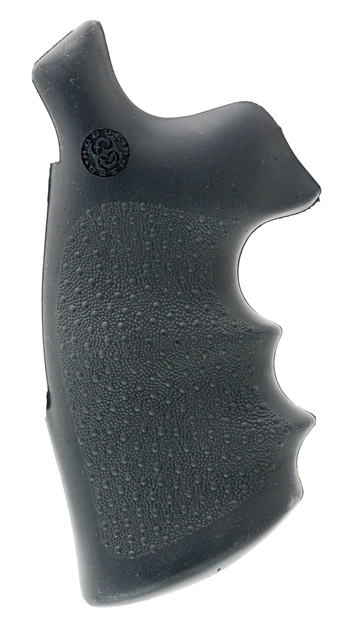 Picture of  Hogue 25002 Conversion Monogrip  Black Rubber With Finger Grooves For S&W N Frame With Round Butt