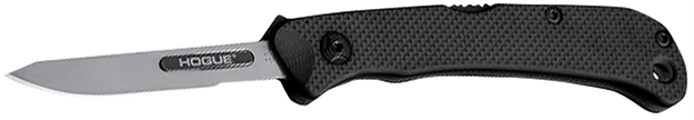 Picture of  Hogue 35836 Expel  2.50" Folding Scalpel Plain Satin High Carbon Steel Blade, Black Textured G10 Scales/Ss Handle 743108358368