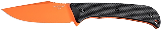 Picture of  Hogue 35864 Extrak  3.30" Fixed Clip Point Plain Blaze Orange Cerakote Cpm M4 Tool Steel Blade, Black Textured G10 Scales Handle