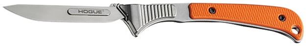 Picture of  Hogue 35874 Expel  2.050" Fixed High Carbon Steel Blade, Orange G10 Scales/Ss Handle, Includes 3 #60 & 2 #70 Blades. 743108358740