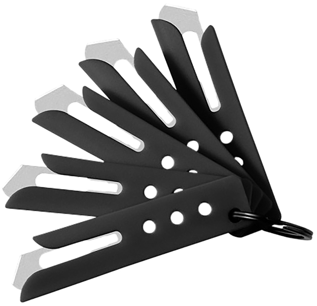 Picture of  Hogue 35880 Expel Blade Guard Black Nylon Includes 5 #60 High Carbon Steel Blade, 5 Guards & 1 Key Ring 743108358801