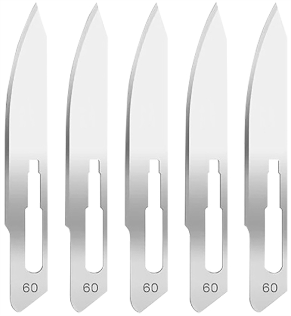 Picture of  Hogue 35886 Expel Replacement Blades High Carbon Steel Blade #60 5 Blades 743108358863