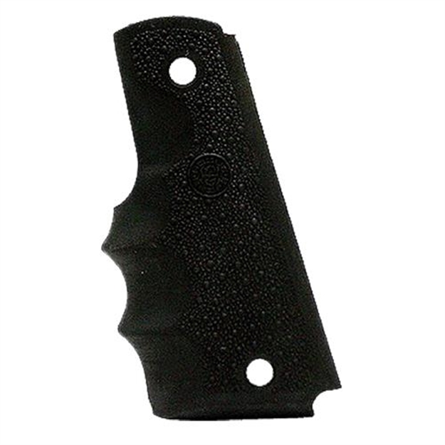 Picture of  Hogue 45000 Overmolded Grip Cobblestone Black Rubber With Finger Grooves For 1911 Government 743108450000