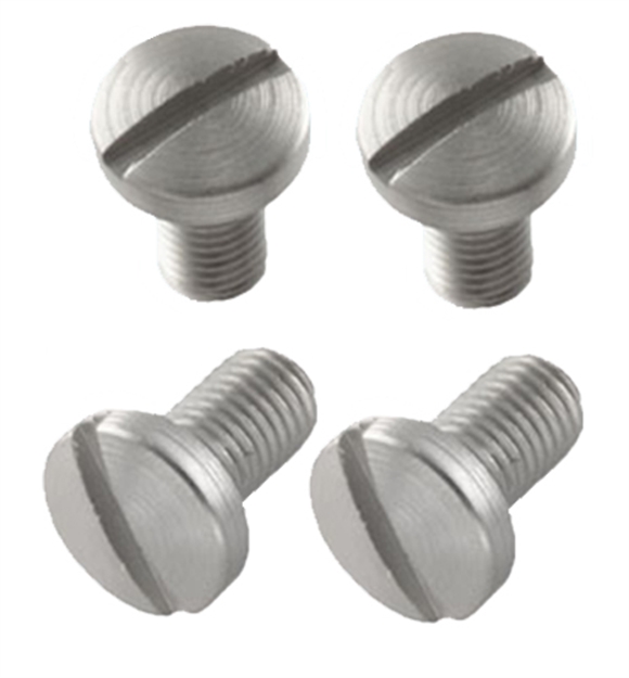 Picture of  Hogue 45018 Slotted Grip Screws Colt Government 4 Slot Stainless Steel 743108450185