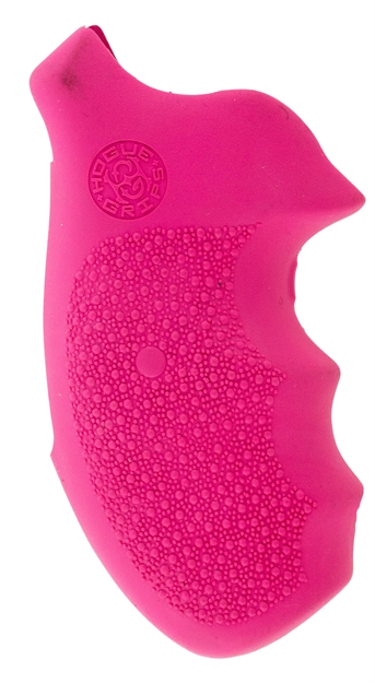 Picture of Hogue 60087 Laser Enhanced Grip S&W J Frame Rubber Monogrip Pink Red Laser