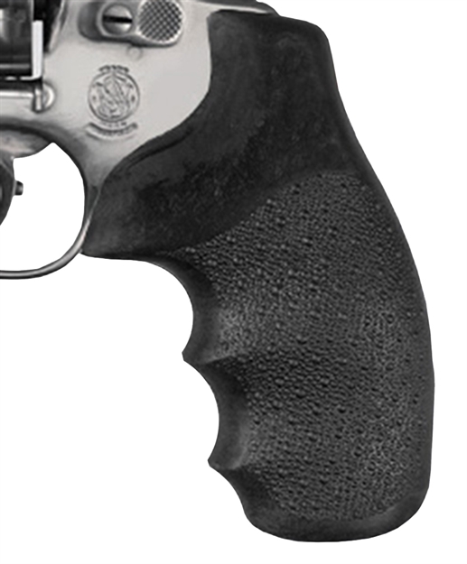 Picture of  Hogue 60100 Monogrip  Cobblestone Black Nylon With Finger Grooves For S&W J Frame With Round Butt