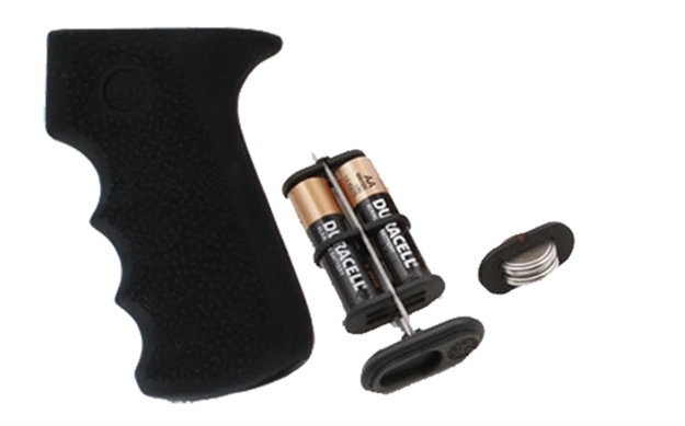 Picture of  Hogue 74010 Rubber Grip  Cobblestone Black Rubber With Finger Grooves & Storage For Ak-47, Ak-74 (Batteries Not Included) 743108740101