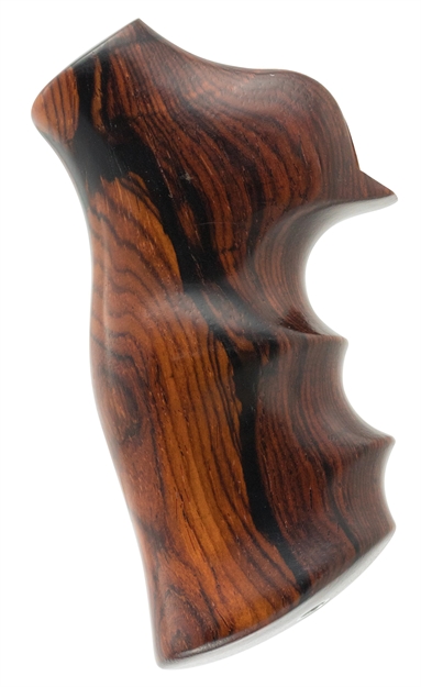 Picture of  Hogue 80800 Fancy Hardwood  Brown Cocobolo Hardwood With Finger Grooves For Ruger Gp100,  Super Redhawk 743108808009