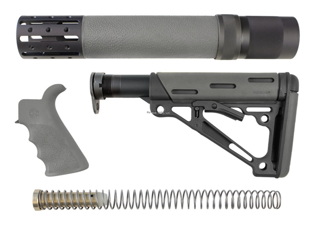 Picture of Hogue Ar-15/M-16 Kit, Fng Groove Beavertail Grp, Rifle-Lgth Forend W Acc, Overmolded Collapsible, Grey 15578