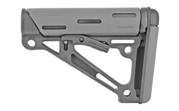 Picture of Hogue Ar-15/M-16 Overmolded Collapsible Buttstock, Fits Mil-Spec Buffer Tube, Grey Rubber 15540