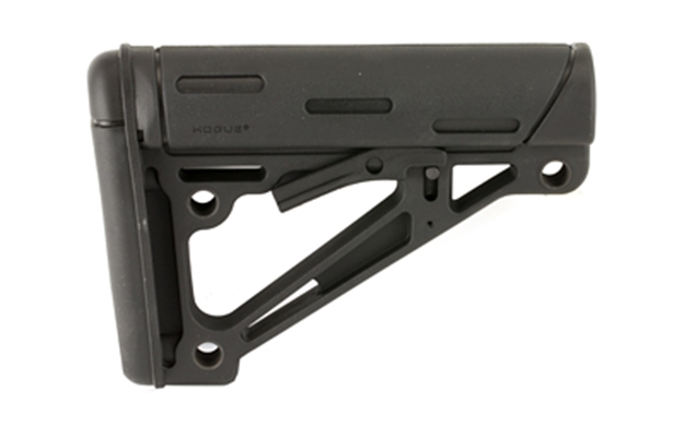 Picture of  Hogue 15050 Overmolded Collapsible Buttstock Black Overmolded Rubber Black For Ar15, M16, M4 With Commercial Tube (Tube Not Included) 743108150504