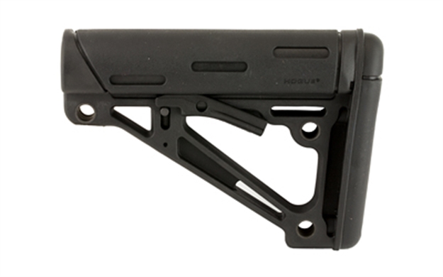 Picture of  Hogue 15040 Overmolded Collapsible Buttstock Made OF Synthetic Material With Black Finish & Overmolded Rubber For Mil-Spec Ar-15, M16