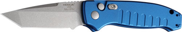 Picture of Hogue Ballista-I Button Lock Auto Tanto Blade Matte Blue! 64123