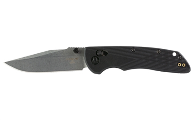 Picture of  Hogue 24379 Deka  3.25" Folding Clip Point Plain Stone Tumbled Cpm Magnacut Steel Blade, Black Textured Grn Handle 743108243794