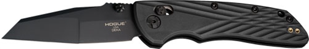 Picture of Hogue  Deka  3.25" Folding Wharncliffe Plain Black Cerakote Cpm Magnacut SS Blade, Black Crosshatch Textured Grn Handle, Includes Pocket Clip 24366 743108243664