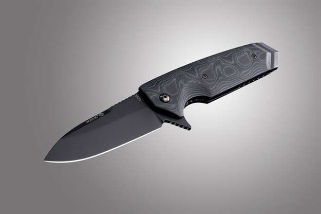 Picture of Hogue Ex-02 3.75&Quot; Folder Spear Point Blade Flipper Black Finish G10 Scales - G-Mascus Black