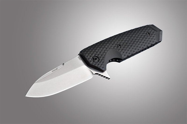 Picture of Hogue Ex-02 3.75&Quot; Folder Spear Point Blade Flipper Tumbled Finish G10 Scales Ball Checker - Solid Black