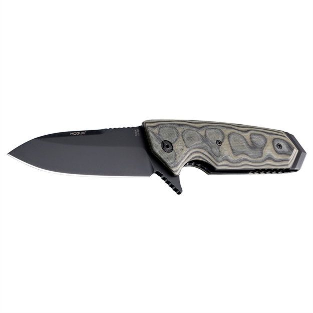Picture of Hogue Ex02 3.375In Folder Spear PT Flipper Black G10 Green