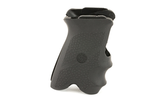 Picture of  Hogue 85000 Rubber Grip  Black Rubber With Finger Grooves For Ruger P85, P91 743108850008