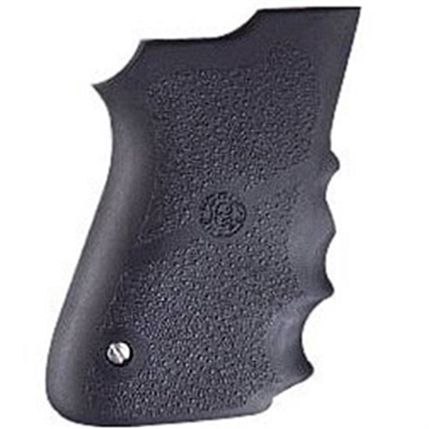Picture of  Hogue 69000 Rubber Grip  Black Rubber With Finger Grooves For S&W 6906, Shorty 40, 4013 Tsw
