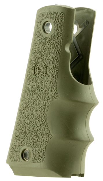Picture of  Hogue 45001 Overmolded Grip Cobblestone OD Green Rubber With Finger Grooves For 1911 Government 743108450017