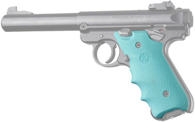 Picture of Hogue Grips Ruger Mkiv Rubber Grip W/ Finger Grooves Aqua
