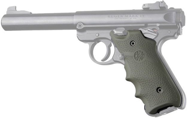 Picture of Hogue Grips Ruger Mkiv Rubber Grip W/ Finger Grooves OD Grn 79001 743108790014