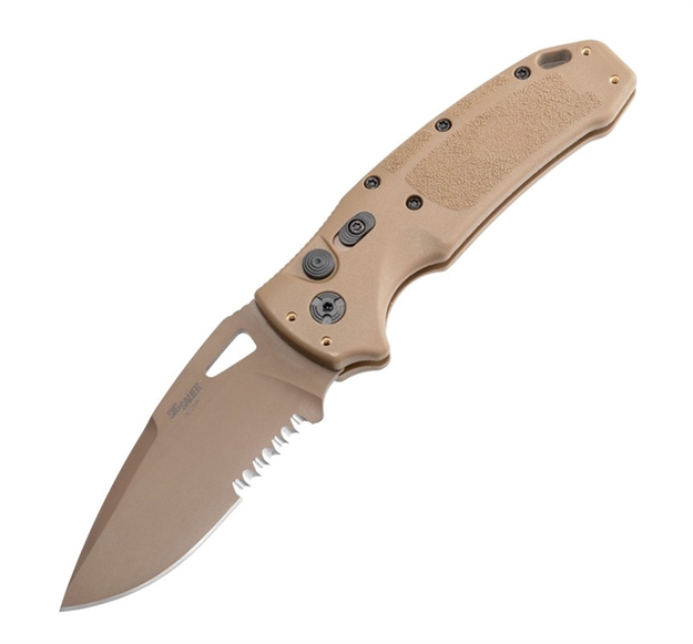 Picture of Hogue Grips Sig K320a Knife Auto Fold 3.5"Droppm17tan 36333 743108363331