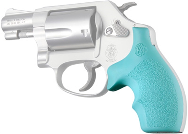 Picture of Hogue Grips S&W J Frame Round Butt Bantam Aqua 61004