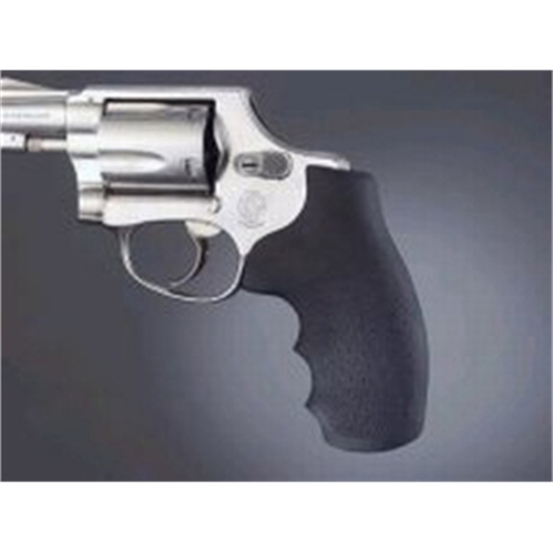 Picture of  Hogue 60100 Monogrip  Cobblestone Black Nylon With Finger Grooves For S&W J Frame With Round Butt 743108601006