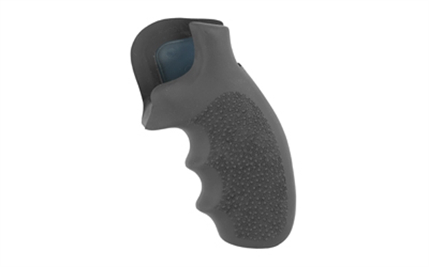 Picture of  Hogue 19000 Monogrip  Black Rubber With Finger Grooves For S&W K, L Frame With Round Butt