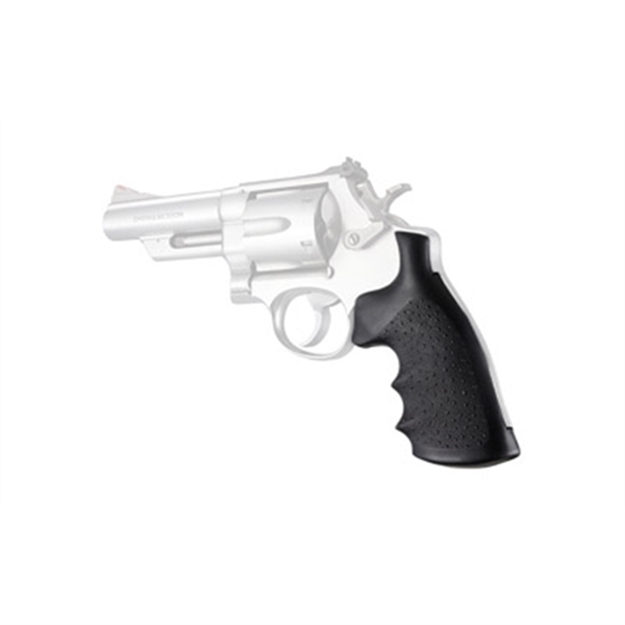 Picture of  Hogue 29000 Monogrip  Black Rubber With Finger Grooves For S&W N Frame With Square Butt 743108290002