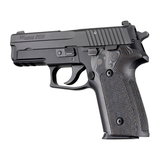 Picture of Hogue Sig Sauer P228 P229 DA SA Checkered G10 Black Grey