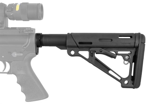 Picture of Hogue Ar-15/M-16 Overmolded Collapsible Buttstock Assembly, Includes Mil-Spec Buffer Tube And Hardware, Black Rubber 15045 743108150450