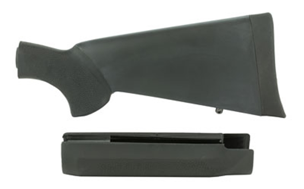Picture of  Hogue 05012 Overmolded Combo Kit Black Synthetic With Forend For Mossberg 500 743108050125