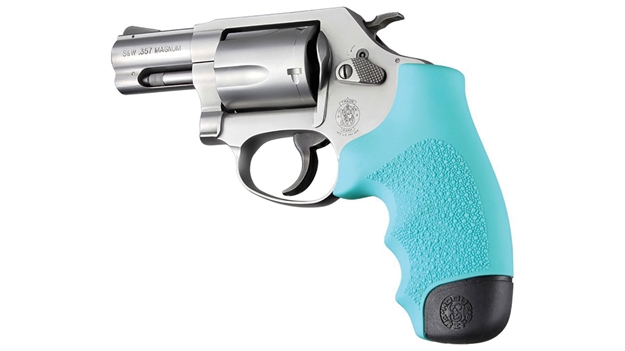 Picture of Hogue Grips S&W J Frame Rubber Round Butt Monogrip Aqua