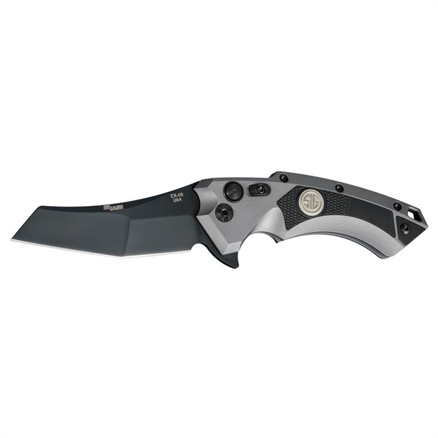 Picture of Hogue X5 3.5In Sig Tact Fold Wharncliffe Grey Alum Black G10