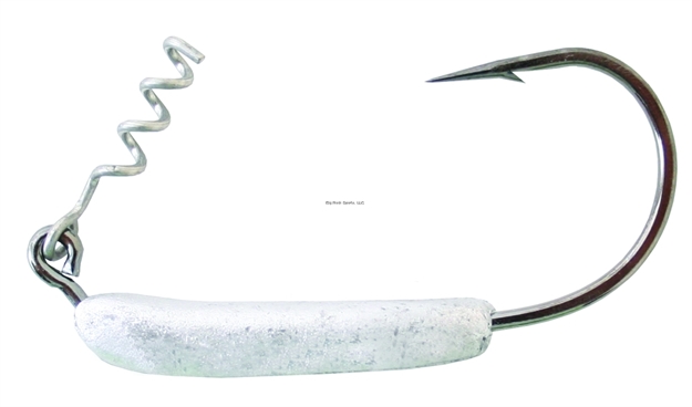 Picture of Hogy Weighted Classic Swimbait Hook, Size 5/0, Needle Point, Long Shank, Heavy Wire, Bait Keeper, Nickel, 2 Per Pack