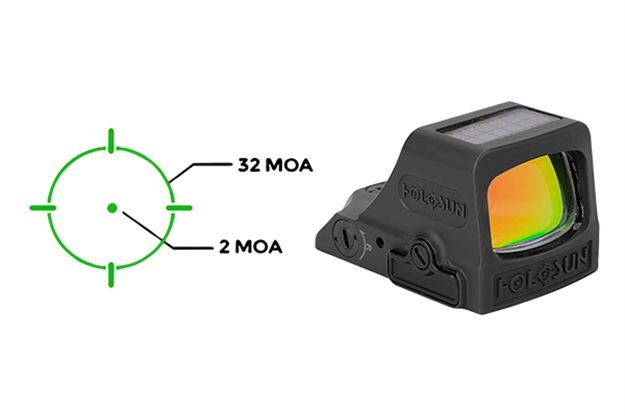 Picture of Holosun  HE 508T-X2 1X 2 Moa Multi-Reticle Red Black Hardcoat Anodized