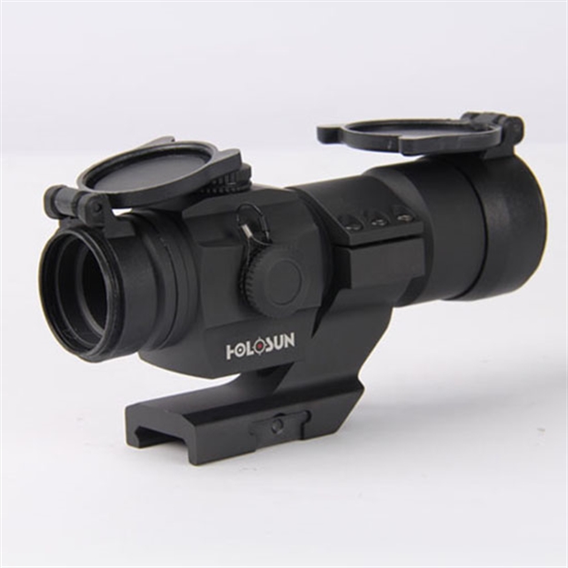 Picture of Holosun Red Dot Sight, 1X, 30Mm, 2 Moa Red Dot Reticle, Matte Black, Cantilever Mount, Internal Battery Tray, Auto On/Off