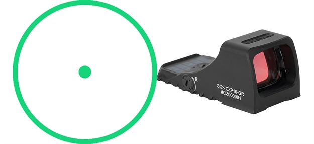 Picture of Holosun Scs Carry Green Dot Solar Charging Sight CZ P10 SCS-P10-GR 810047073352