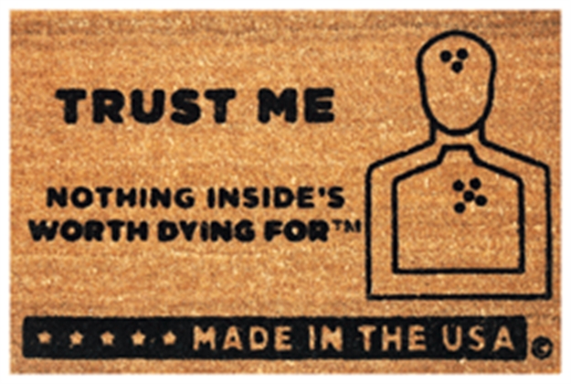 Picture of Home Invasion Signs Invasion Outdoor Door Mat 20"X30"-Black Inscription