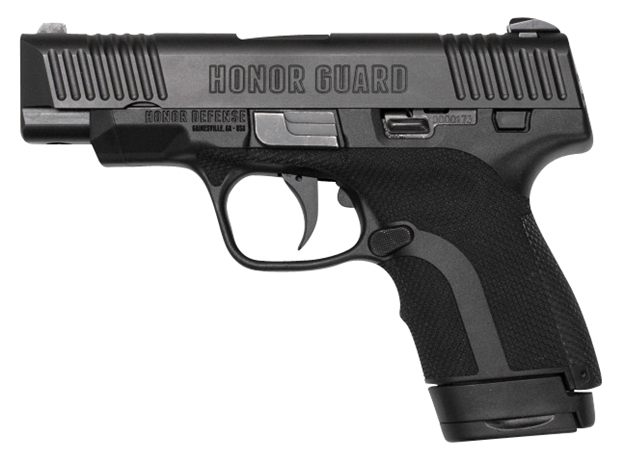 Picture of Honor Defense Hg9cle Honor Guard Sub-Compact 9Mm Luger 3.80" 7+1 Black Stainless Steel Black Polymer Grip