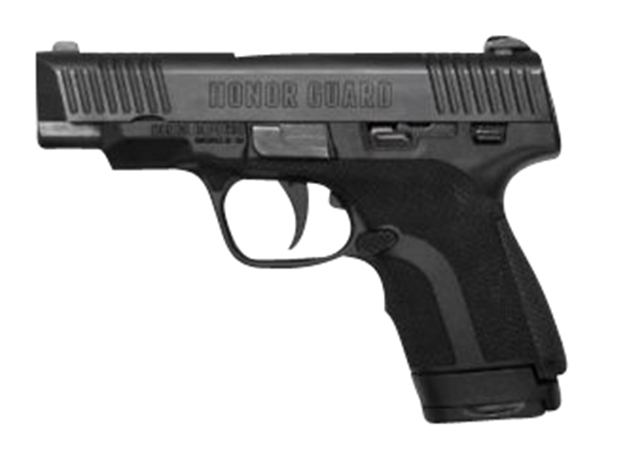 Picture of Honor Defense Hg9clems Honor Guard Sub-Compact 9Mm Luger 3.80" 9Rd Black Stainless Steel Black Polymer Grip