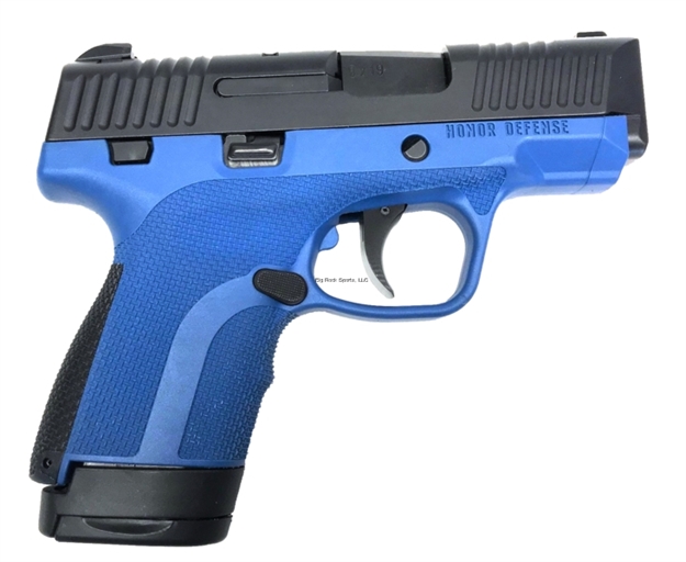 Picture of Honor Defense Sub Compac Pistol 9Mm 3.2" 1-7, 1-8Rd- Electric Blue