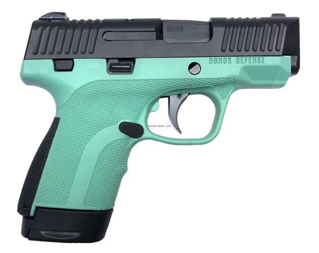 Picture of Honor Defense Sub Compact Pistol 9Mm 3.2" Manual Saftey 1-7, 1-8Rd - Turquoise