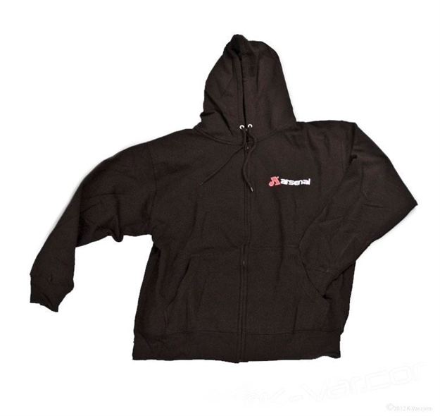 Picture of Hoodies, Black,Zipper Front With Arsenal Logo -