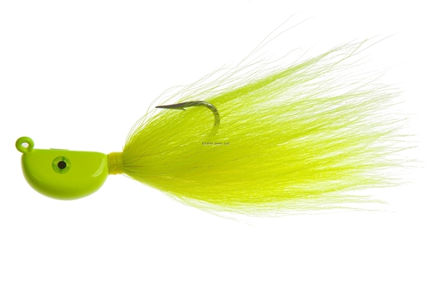 Picture of Hookup Big Bucktail Jig, 1 1/2 Oz, Chartreuse, 6/0 Mustad Forged Duratin Hook